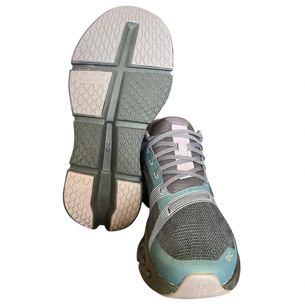 On Cloudstratus Womens 8.5 Magnet Mineral Grey Blue Running Shoes 55.98087